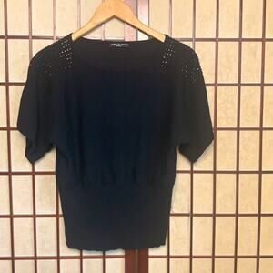 Cable & Gauge Size MP pull over sweater w/ beaded embellishment